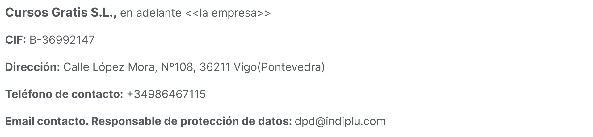 cursos gratis desempleados El Puerto de Santa María política de privacidad